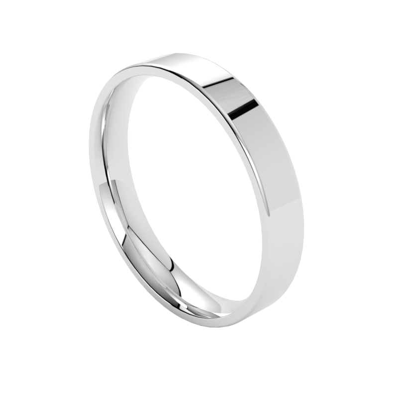 Subtelna klasyczna obrączka ślubna białe złoto 585